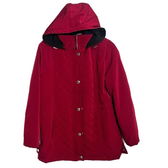 Winter Jacket, hooded, Quilted, Liz Claiborne, Small - Picture 9 of 10